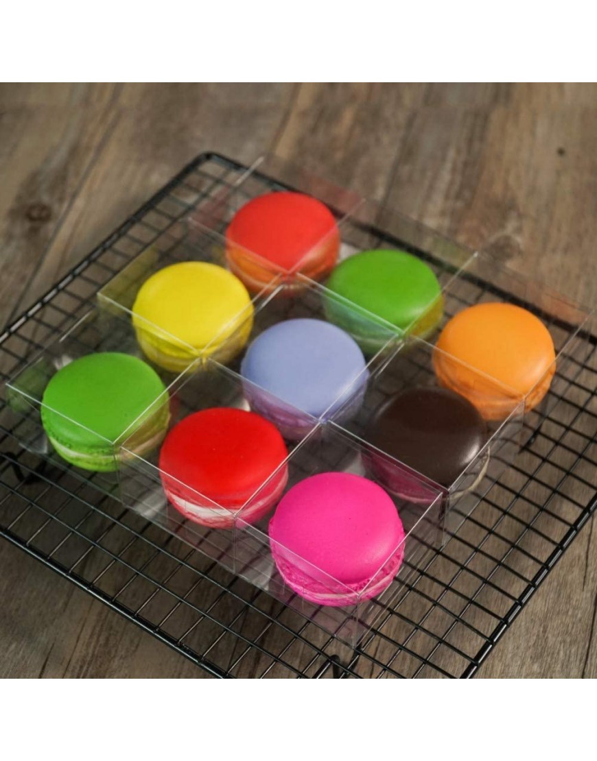 RomanticBaking 50pcs Clear Single Chocolate Covered Ore Cookies Macaron Box for Wedding Favors Baby Shower 2.17×2.17×1.38Inch Party Favor Box for Candy Chocolate Donut