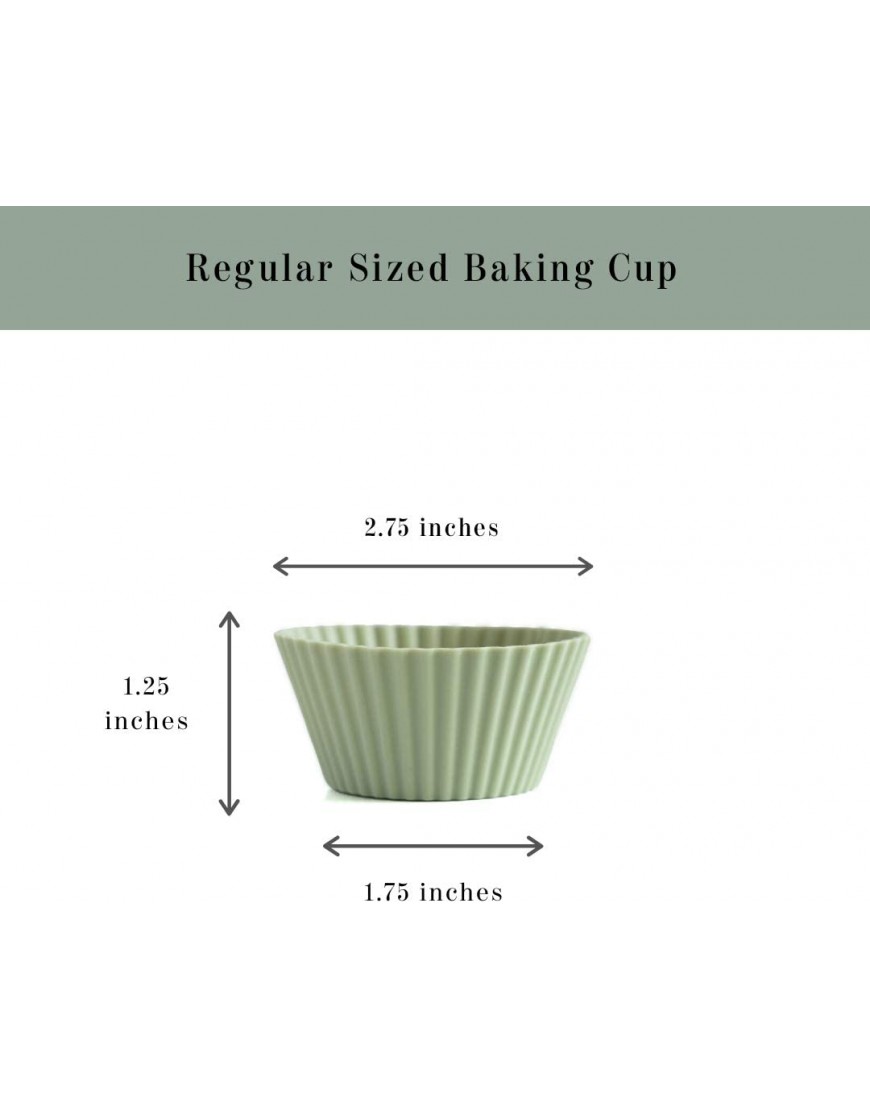 The Silicone Kitchen Reusable Silicone Baking Cups Non-Toxic BPA Free Dishwasher Safe 12 Pack Regular