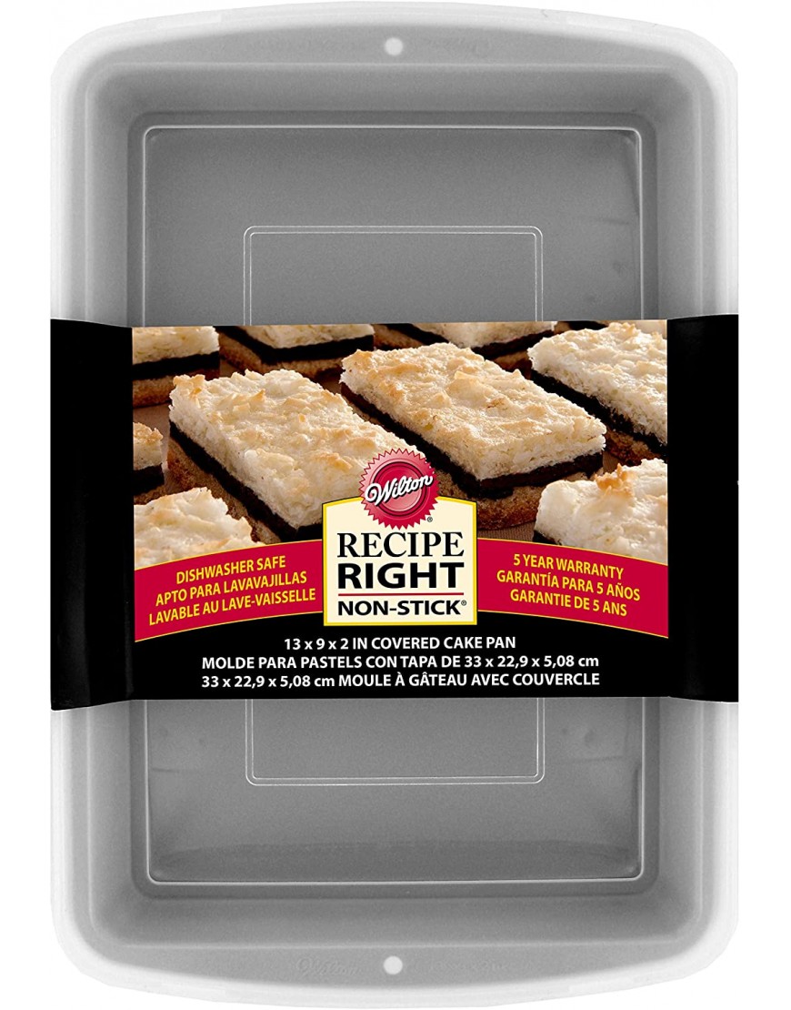 Wilton Recipe Right Non-Stick Baking Pan with Lid 9 x 13-Inch Steel