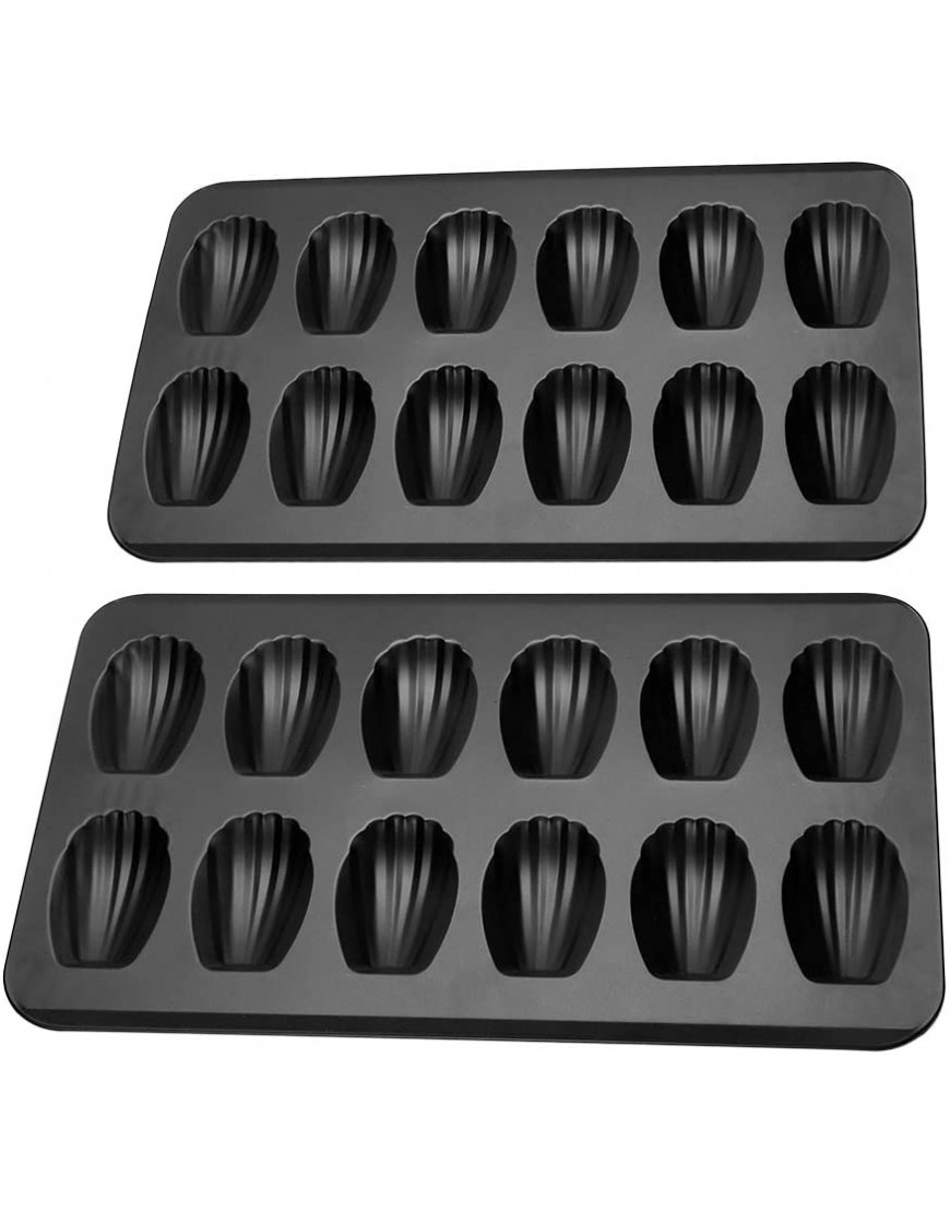 YumAssist 2 Pack Nonstick Madeleine Pan 12-cup Heavy Duty Shell Shape Baking Cake Mold Pan.