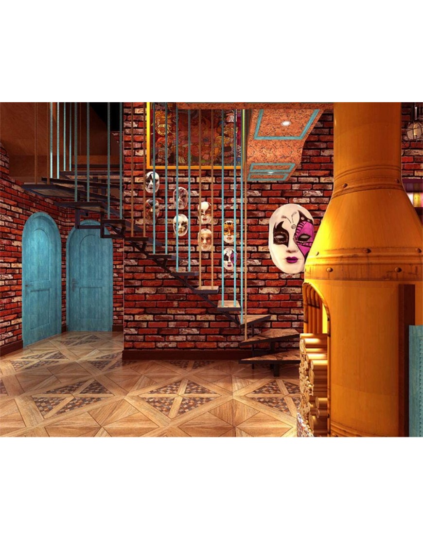 17.7”×118” Red Brick Wallpaper Peel and Stick Wallpaper Brick Self Adhesive Wallpaper Stick and Peel Removable Wallpaper Brick Look Wallpaper Red Brick Contact Paper Decorative Easily to Install