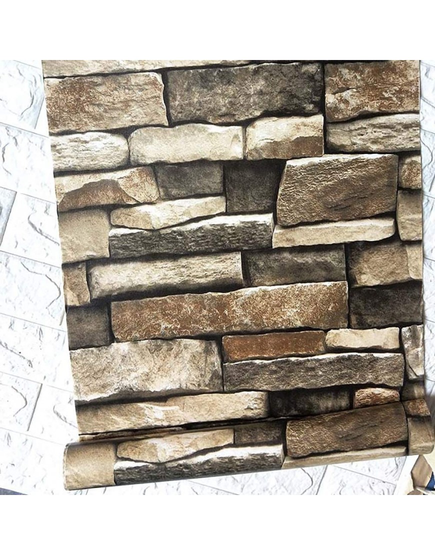 197”×17.7”Stacked Stone Wallpaper Rock Wallpaper Peel and Stick Wallpaper Stone Self Adhesive Wallpaper Stick and Peel Wallpaper Stone Removable Wallpaper Stone Papel Tapiz Vinyl Stone Wallpaper.