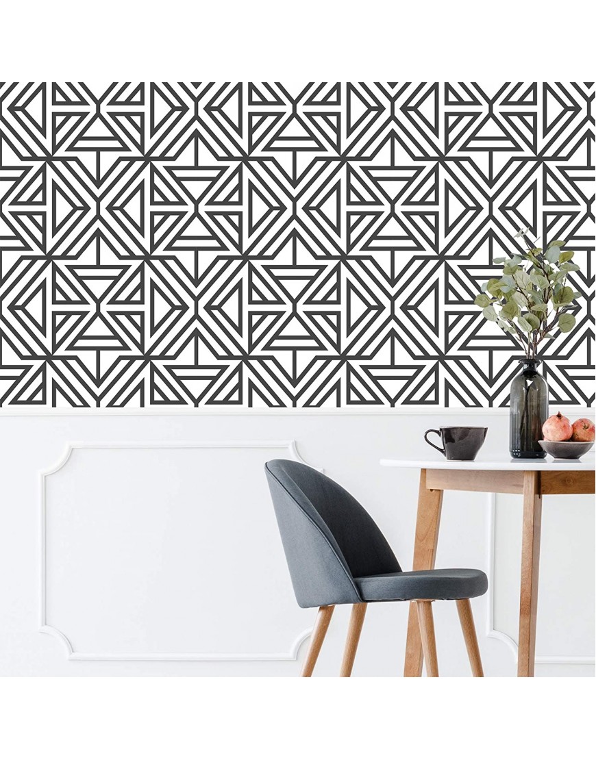 Black Linear Peel and Stick Wallpaper