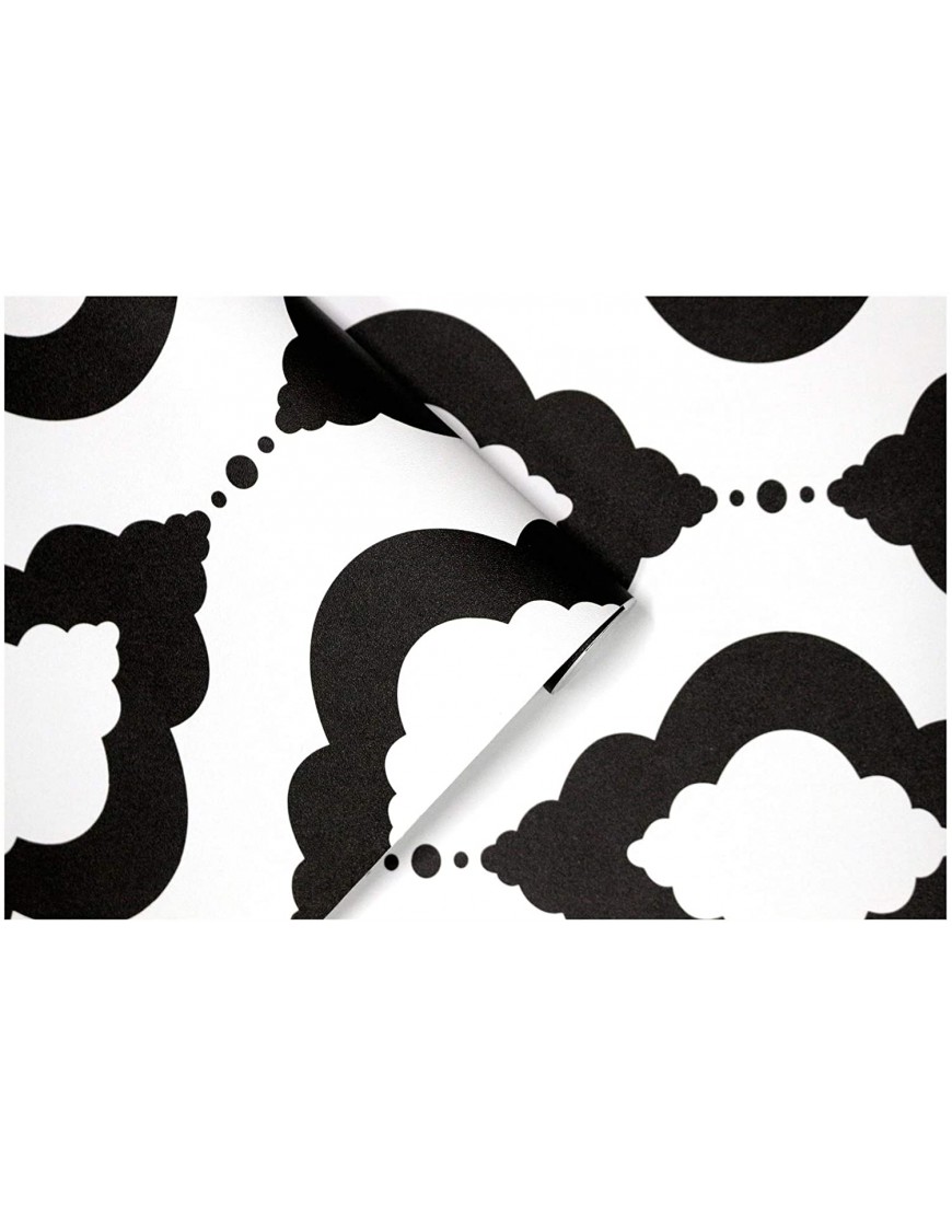 HaokHome 96026-1 Peel and Stick Wallpaper Removable Black White Trellies Mural Home Wall Decor 17.7in x 9.8ft