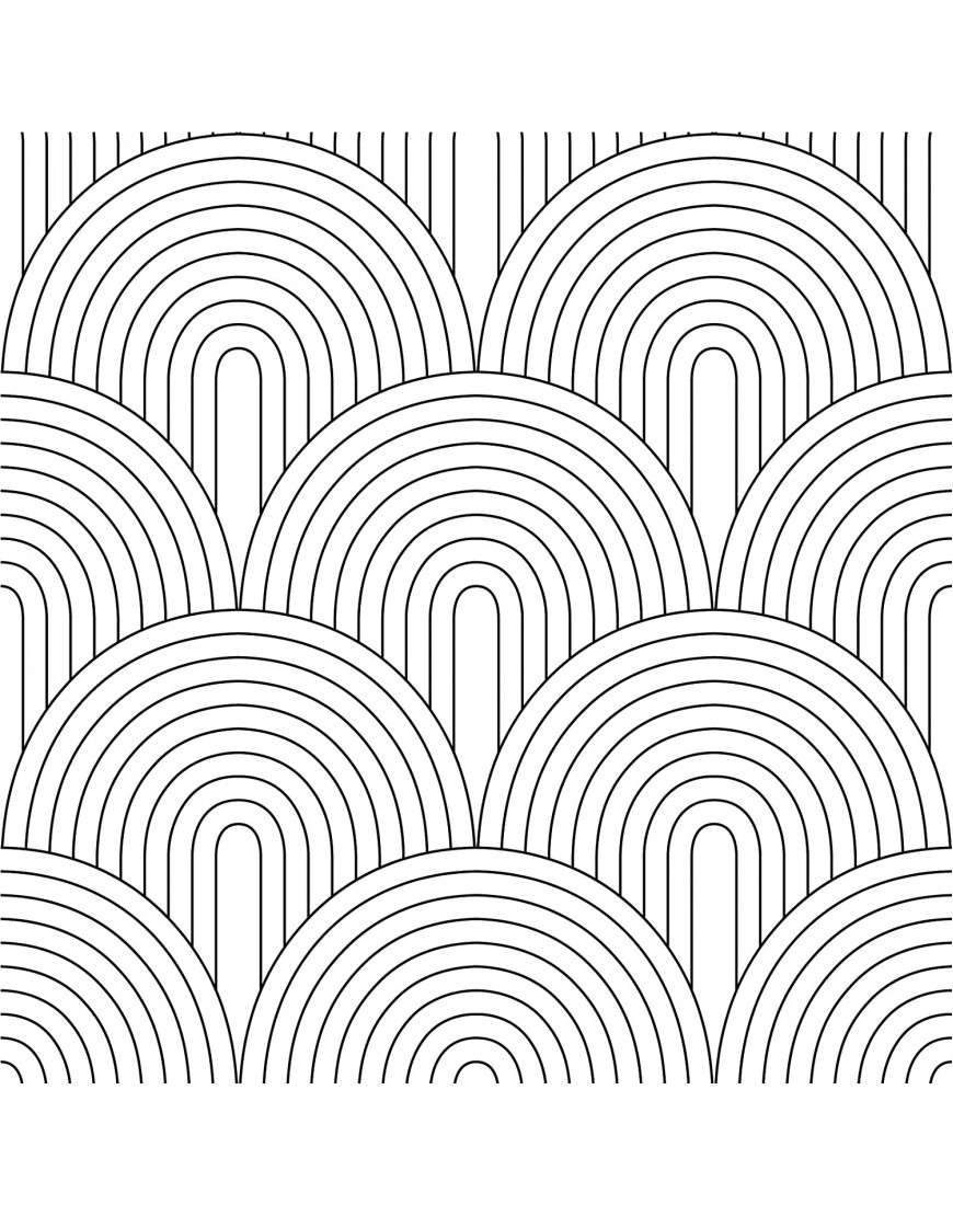 HaokHome 96033 Peel and Stick Wallpaper Abstract Rainbow Black White Removable contactpaper for Home Bathroom Decorations 17.7in x 118in
