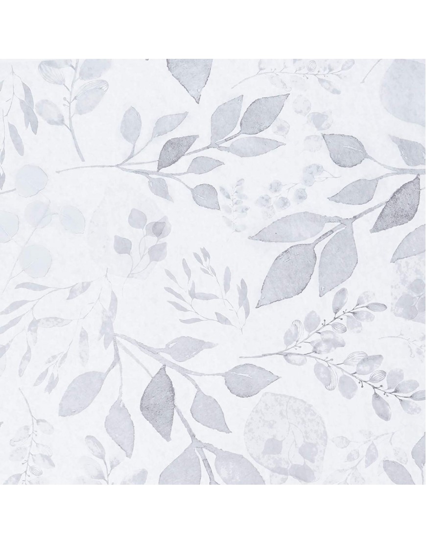 Mecpar Grey Breezy Leaves Wallpaper 17.71 x 394 Peel and Stick Wallpaper Watercolor Floral Leaf Contact Paper Self-Adhesive Vinyl for Cabinets Desk Shelf Liner Accent Walls Wardrobe Furniture