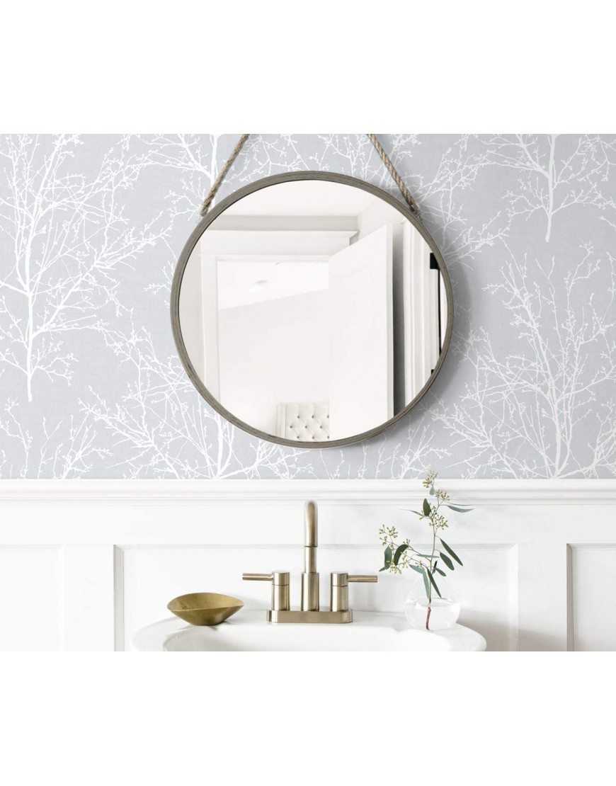 NextWall Tree Branches Peel and Stick Wallpaper Daydream Gray