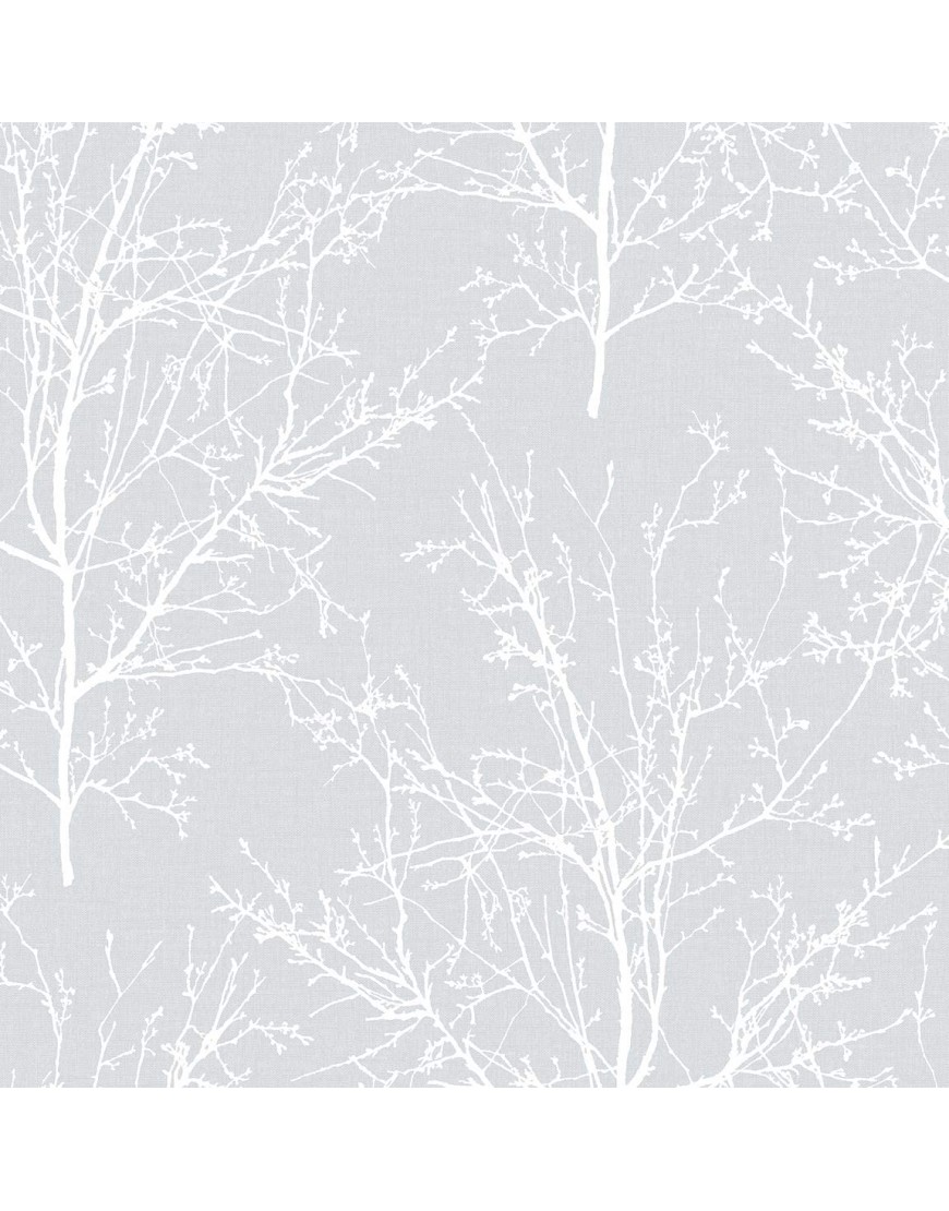 NextWall Tree Branches Peel and Stick Wallpaper Daydream Gray