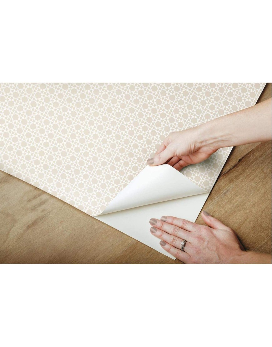 RoomMates RMK11305RL Tan Caining Peel and Stick Wallpaper