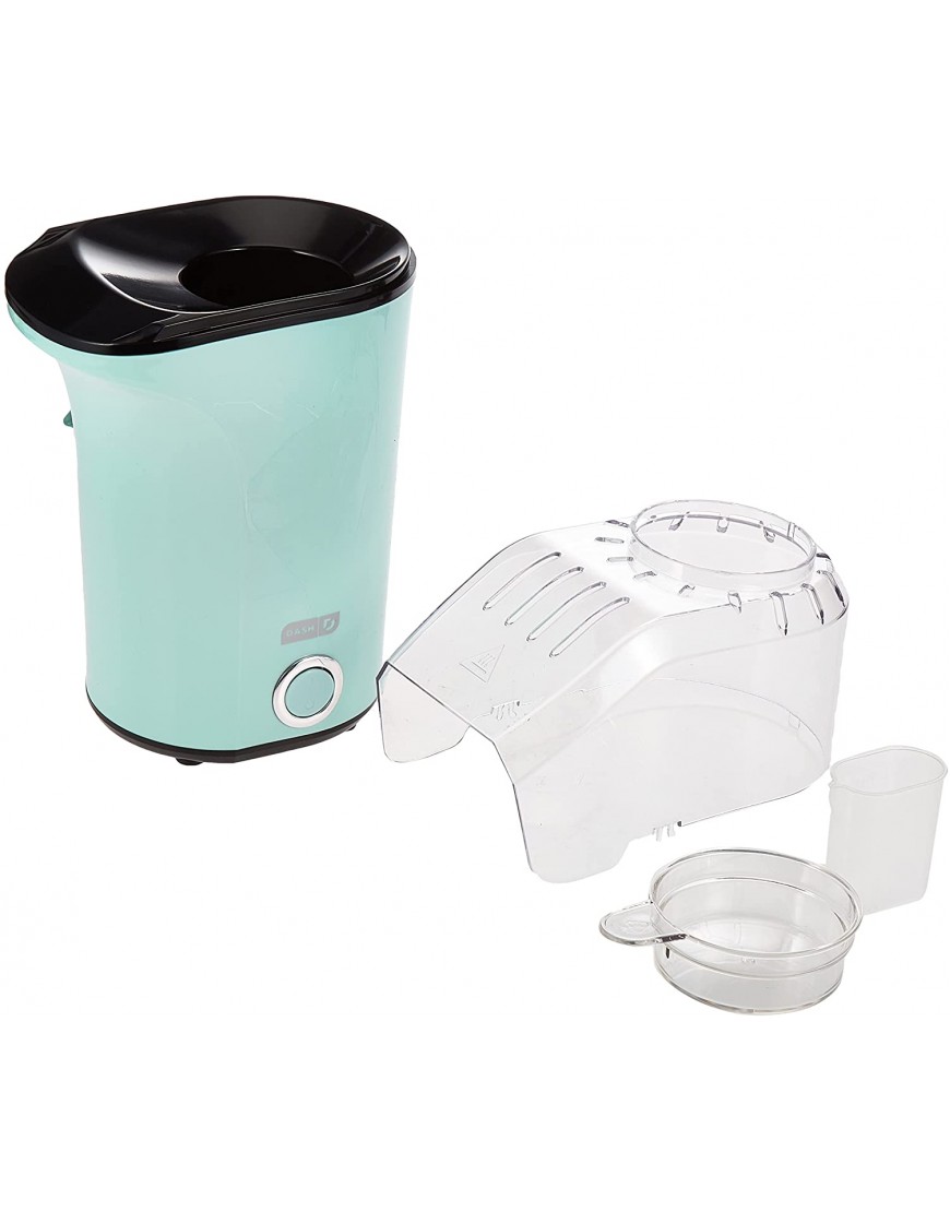 Dash Hot Air Popcorn Popper Maker with Measuring Cup to Portion Popping Corn Kernels + Melt Butter Aqua