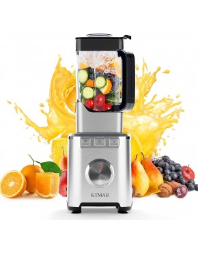 KTMAII Countertop Smoothie Blender 1800W Professional High Powered Blender for Kitchen with 68oz BPA-Free Pitcher Blender for Juice Ice Crushing Frozen Fruits Shakes and Smoothies Silver