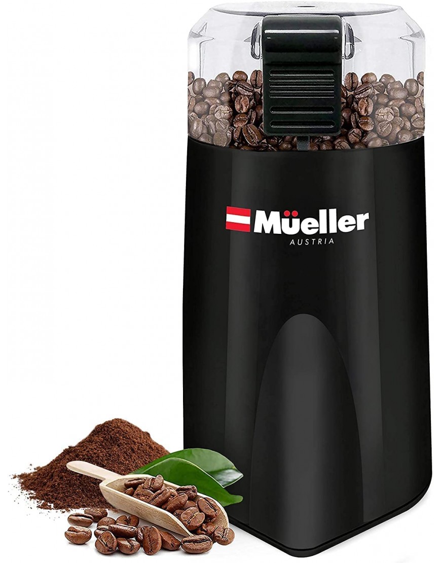 Mueller HyperGrind Precision Electric Spice Coffee Grinder Mill with Large Grinding Capacity and HD Motor also for Spices Herbs Nuts Grains Black