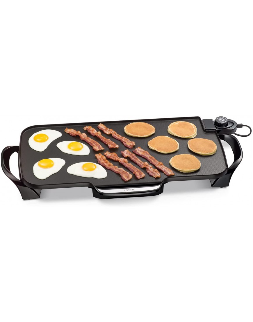 Presto 07061 22-inch Electric Griddle With Removable Handles Black 22-inch