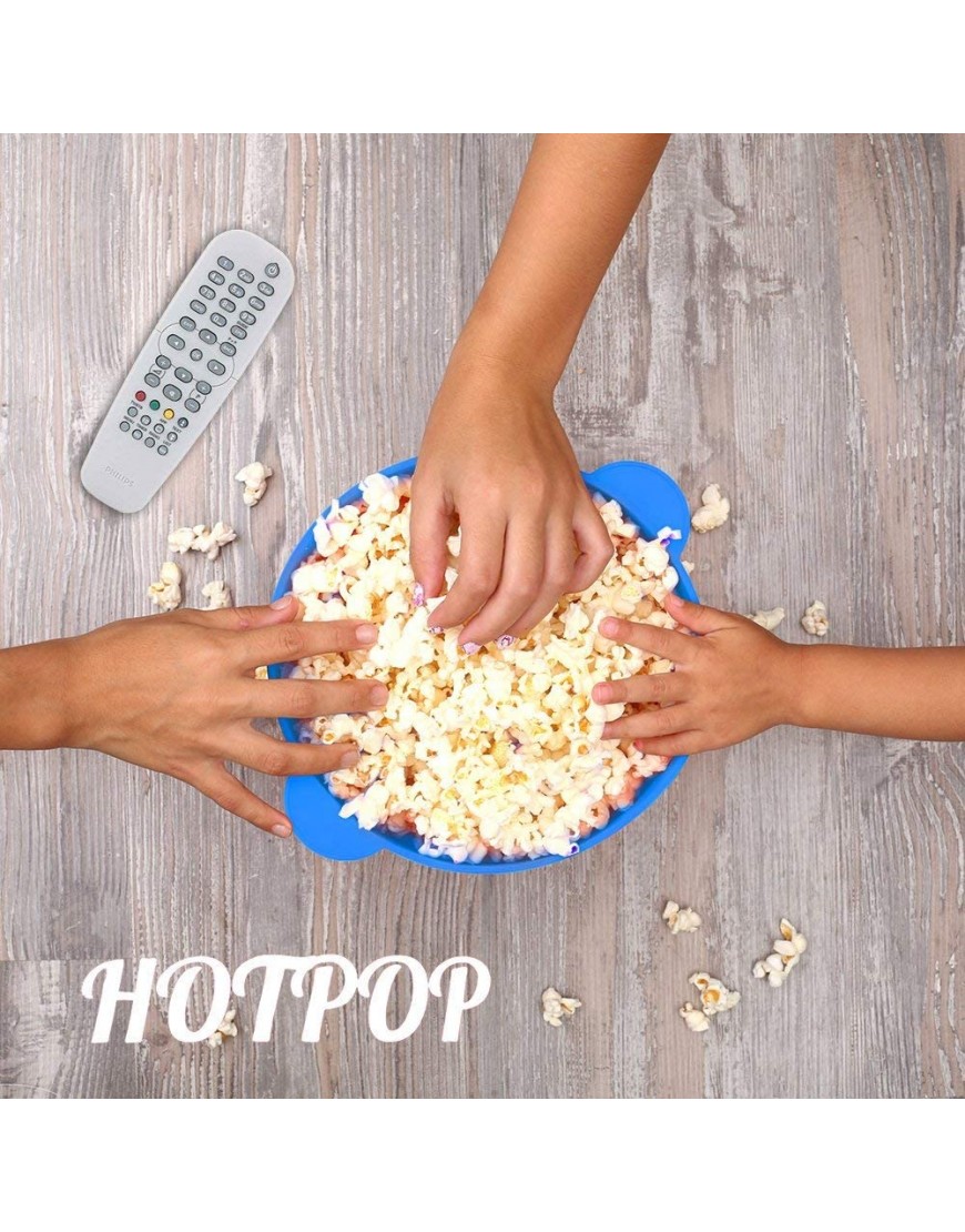 The Original Hotpop Microwave Popcorn Popper Silicone Popcorn Maker Collapsible Bowl BPA-Free and Dishwasher Safe- 20 Colors Available Azure