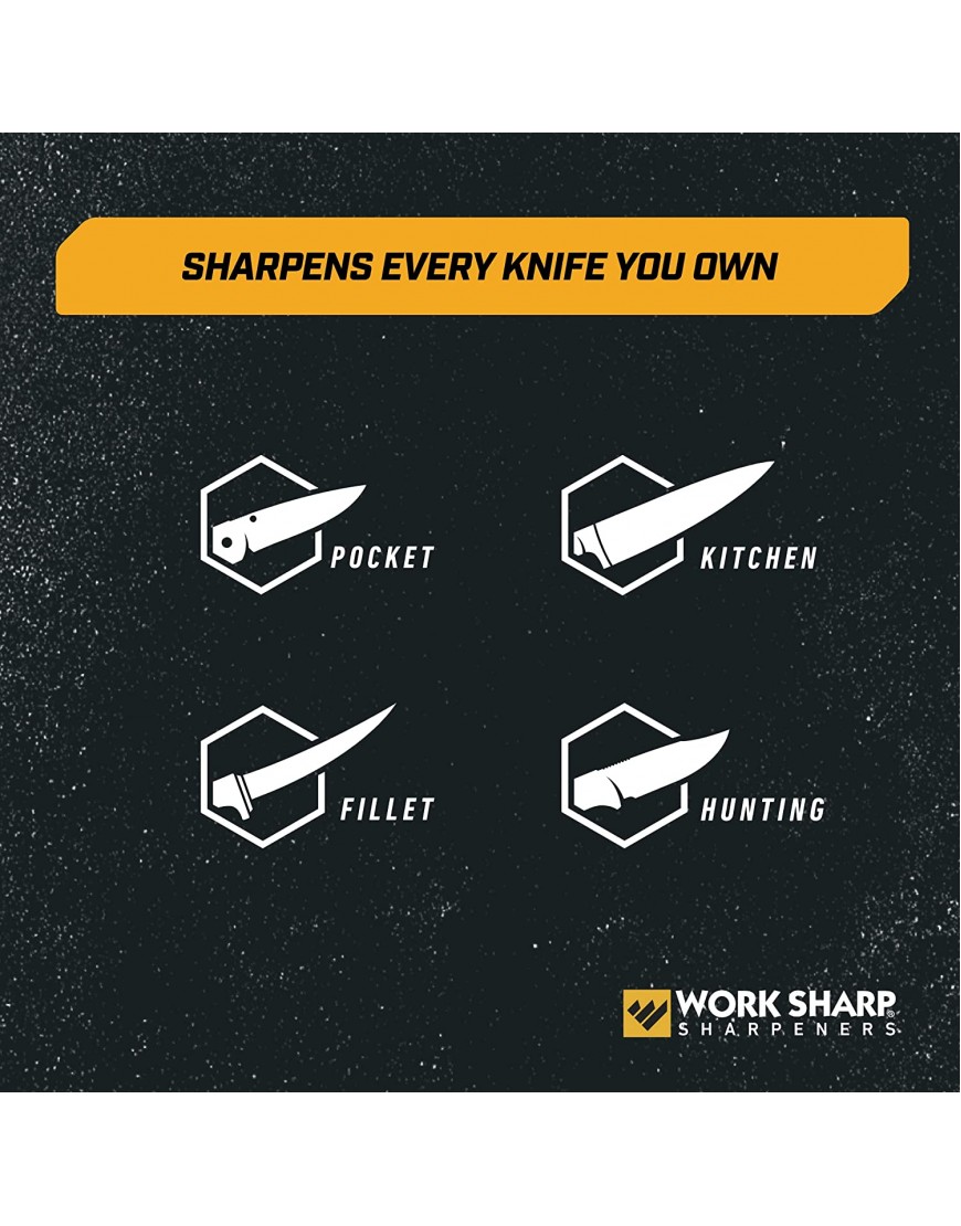 Work Sharp Precision Adjust Elite Knife Sharpener Including Additional Sharpening Stones and Carry Case