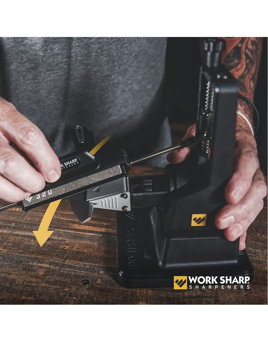 Work Sharp Precision Adjust Elite Knife Sharpener Including Additional Sharpening Stones and Carry Case