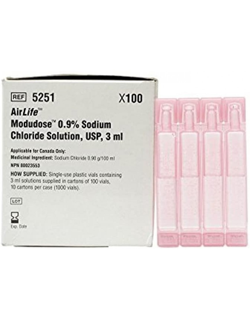 555251BX AirLife Modudose Unit Dose Saline 3mL 0.9% Inhalation