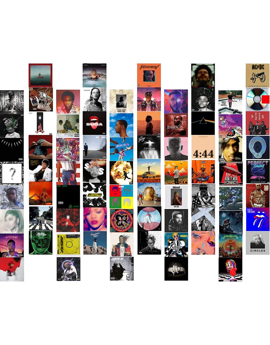 80 Pcs Print Album Covers | Unique Square Printed Photos 4x4 inch | Album Cover Posters Collage Kit | Music Posters for Room Aesthetic | Aesthetic Poster | Poster Pack | Album Cover Art Posters