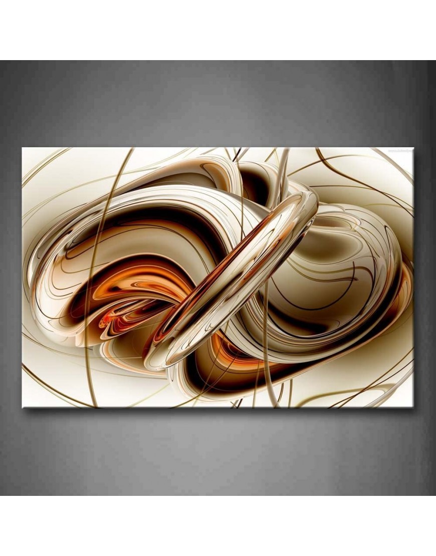 First Wall Art Abstract Orange White Lines Wall Art Painting The Picture Print On Canvas Abstract Pictures for Home Decor Decoration Gift