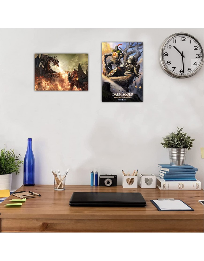 GTOTd Dark Souls Elden Ring posters 8 Pack 11.5 x 16.5“dark souls merchandise game posters Unframed Version HD Poster for Living Room Bedroom Club Wall Art Decor