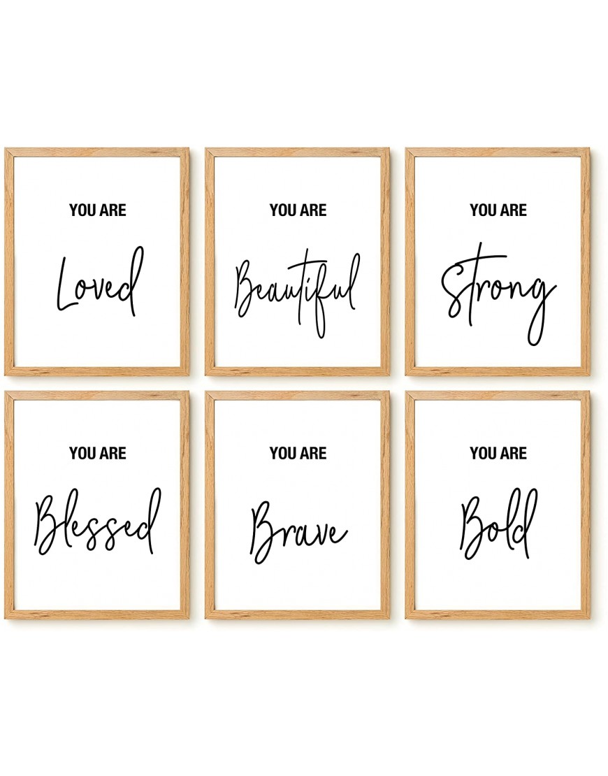 Let It Shine Inspirational Wall Art for Women – Bedroom Wall Art – Playroom Wall Decor – Wall Decor for Girls Bedroom – Bedroom Wall Decor for Women – Inspirational Quotes Wall Art Set of 6 Unframed 8x10 Inch Prints