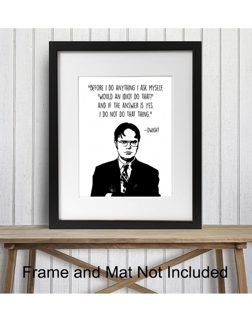The Office Merch Dwight Schrute Poster Office Wall Art Typography Home Decor for Bedroom Living Room Apartment Dorm Funny Quote -Decorations for Men Women Teens 8x10 Picture Print