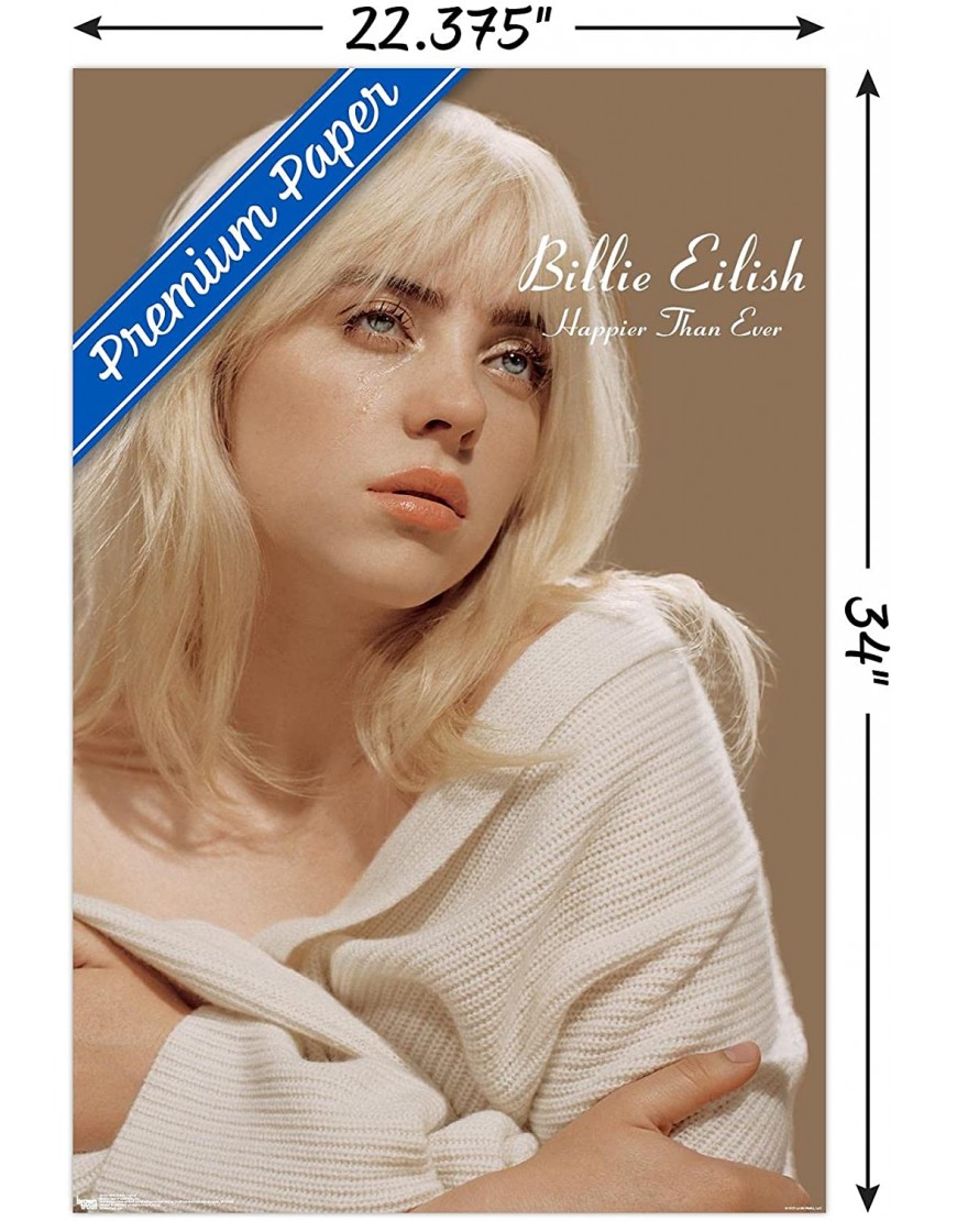 Trends International Billie Eilish-Cover Wall Poster 22.375 x 34 Premium Unframed Version