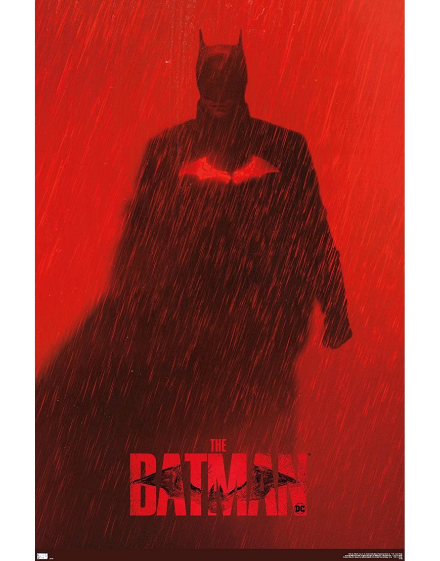 Trends International DC Comics Movie The Batman Batman Teaser One Sheet Wall Poster 22.375" x 34" Premium Unframed Version