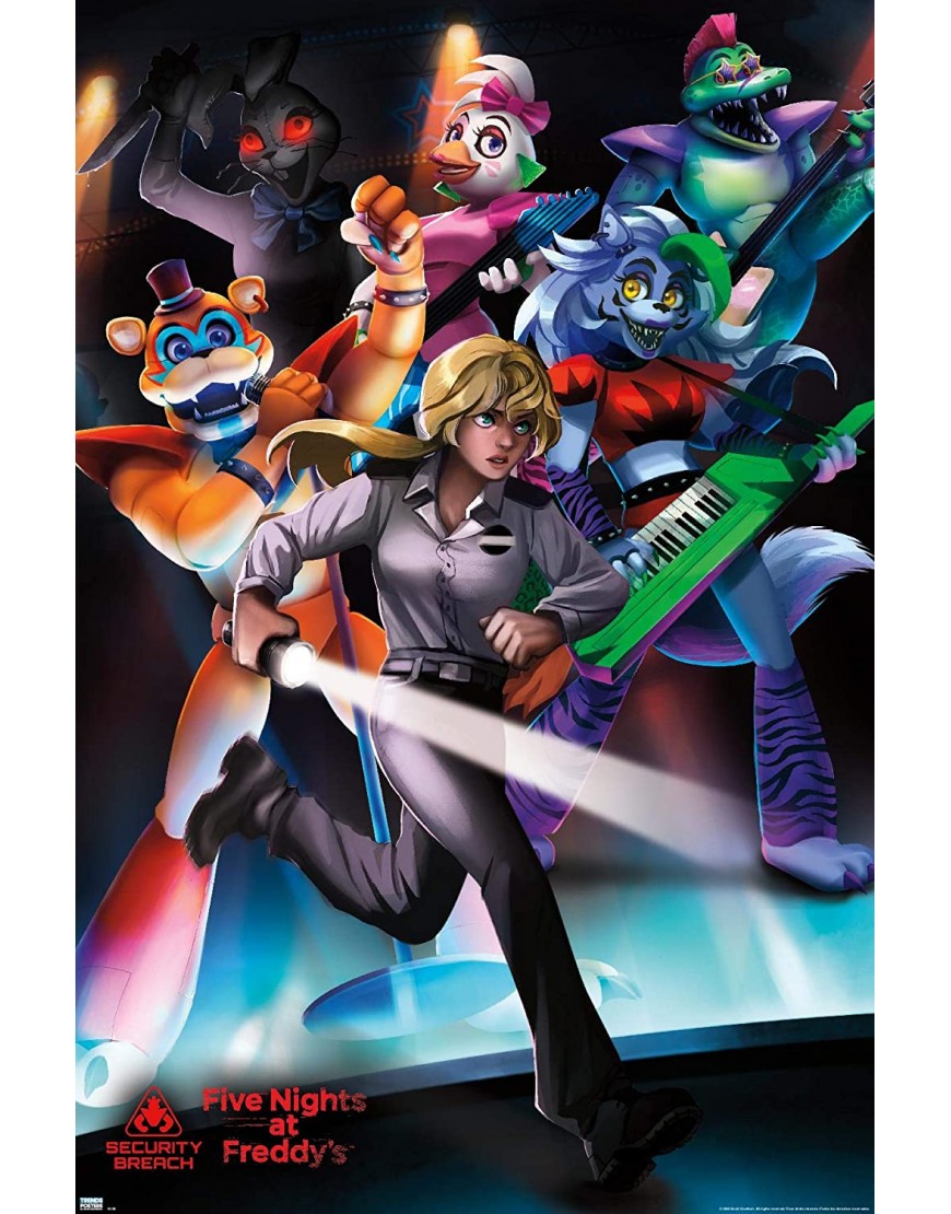 Trends International Five Nights at Freddy's: Security Breach-Group Wall Poster 22.375" x 34" Unframed Version