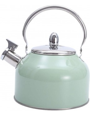 AGHH 2.5 Quart Mint Green Whistling Stove Top Tea Kettle Ergonomic Handle Suitable for Induction Cooker Gas Stove Etc for Coffee Milk etc Gas Electric Applicable Size : 2.5L