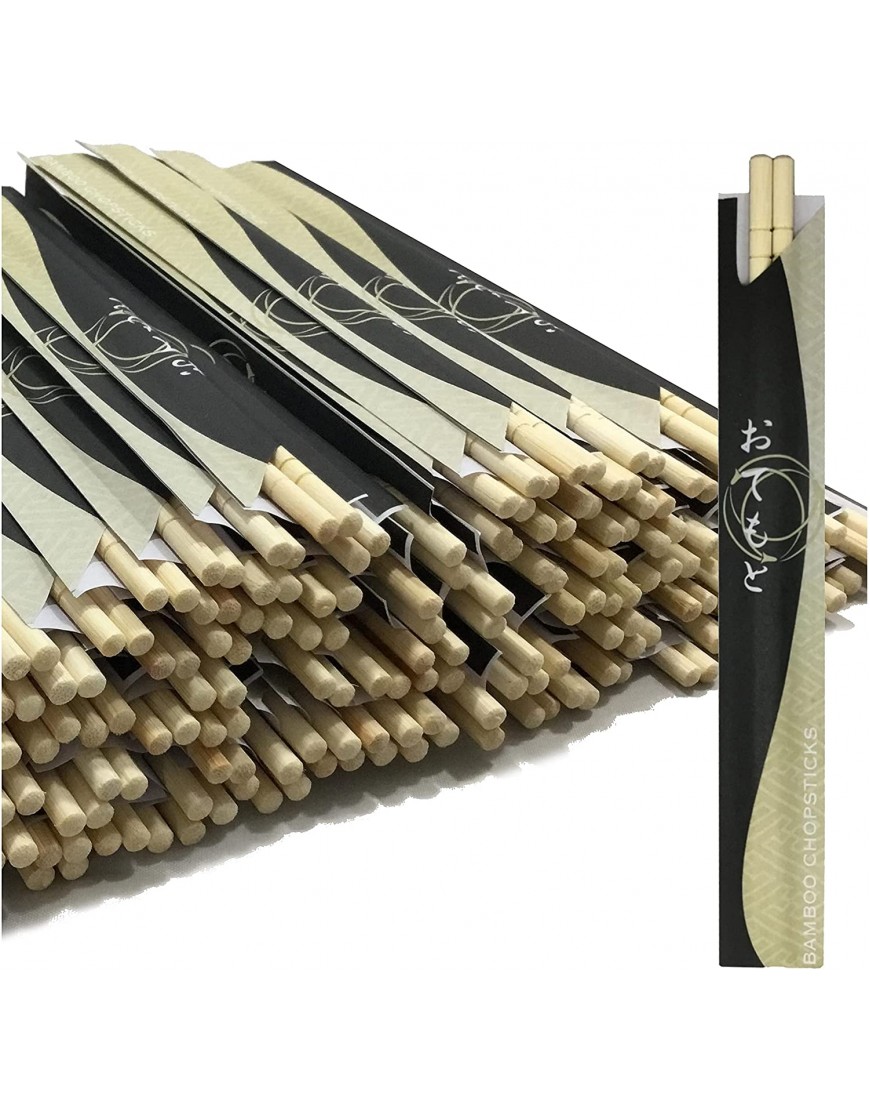 Albino Monkey 200 Round Separated Disposable Chopsticks | Best for Sushi | Bamboo Wooden Chinese Chop sticks Bamboo Chopstick Bulk Disposable Utensils Premium Quality 100 Pairs