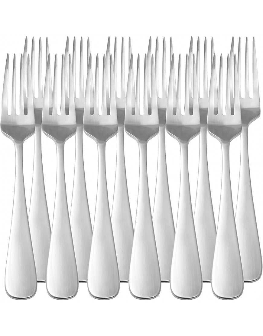 Basics Stainless Steel Dinner Forks with Round Edge Pack of 12