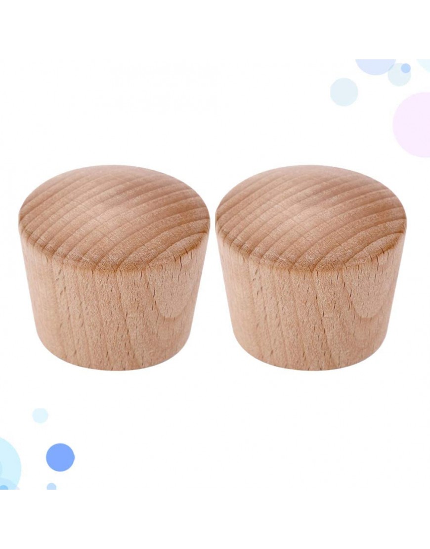 Cabilock 2pcs Wooden Pot Lid Knob Cookware Lid Replacement Knobs Handle Replacement Knob for Kitchen Supplies