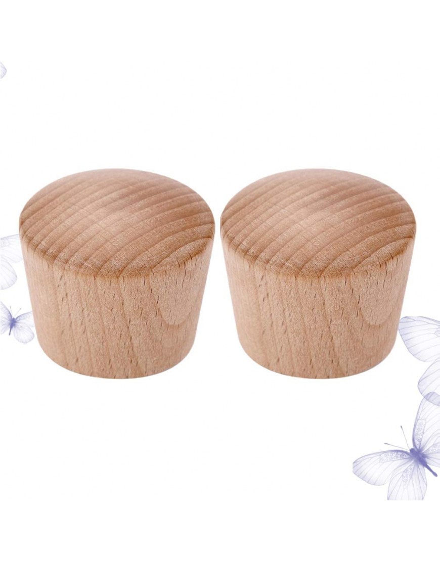 Cabilock 2pcs Wooden Pot Lid Knob Cookware Lid Replacement Knobs Handle Replacement Knob for Kitchen Supplies