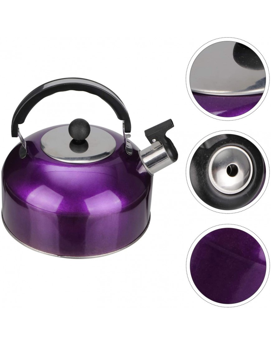 Cabilock Tea Kettle Stove Top 3 Quart Whistling Tea Kettle Teapot Stainless Steel Teapot Heating Water Container with Handle for Home Gas Stovetop Purple