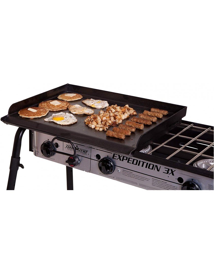 Camp Chef Professional Flat Top Griddle True Seasoned Finish steel griddle 16 x 24 Cooking Surface