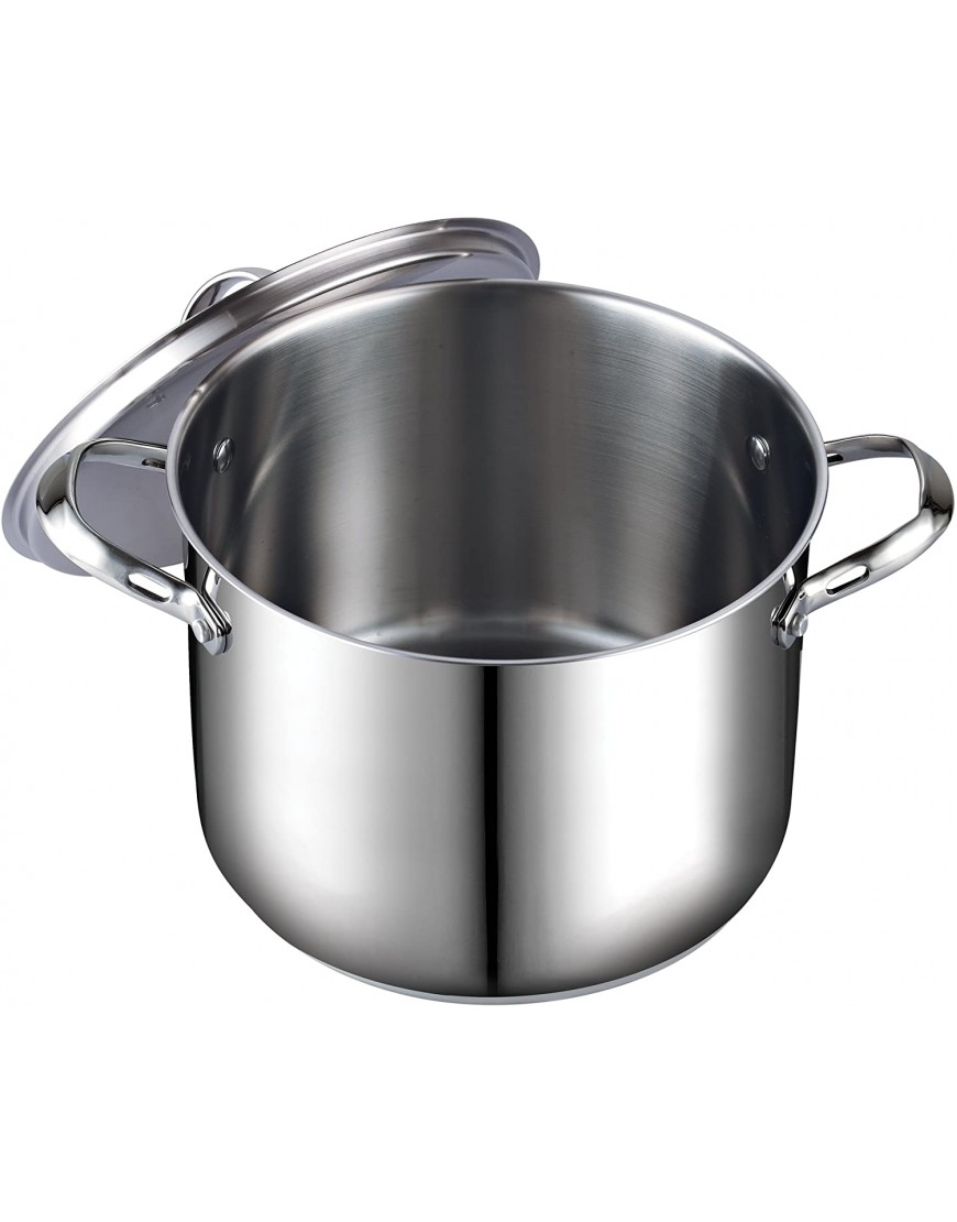 Cooks Standard Quart Classic Stainless Steel Stockpot with Lid 12-QT Silver