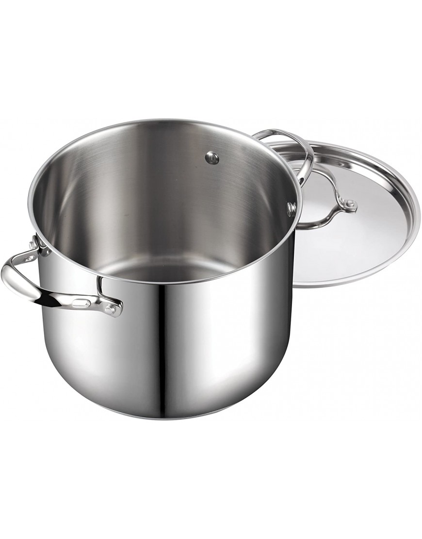 Cooks Standard Quart Classic Stainless Steel Stockpot with Lid 12-QT Silver