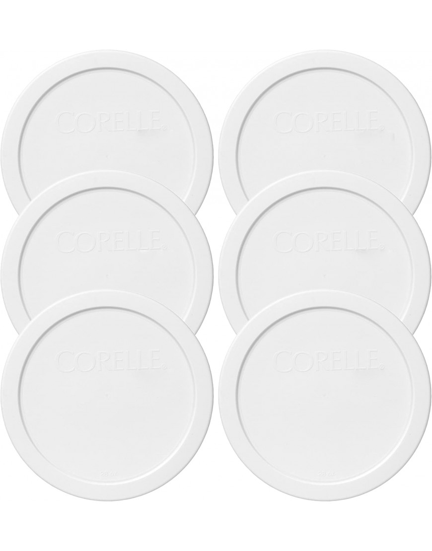 CORELLE 428-PC White 28oz Cereal Bowl Lid 6 Pack