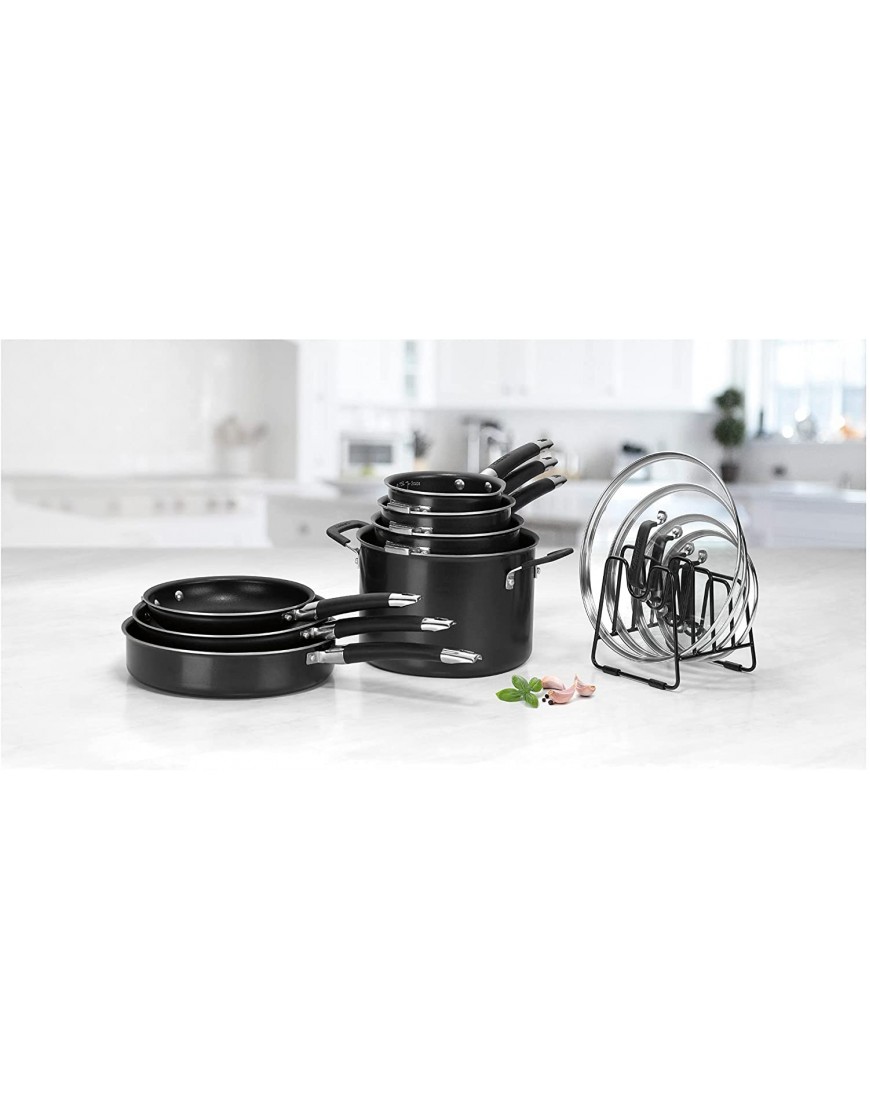 CUISINART N51-12BK SmartNest Nonstick Aluminum Nesting Cookware Set 12 Piece Black