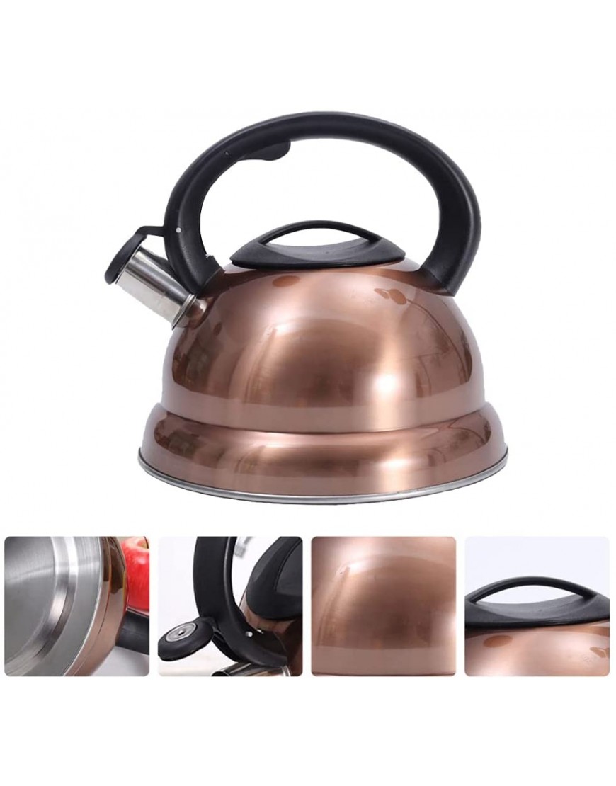 DOITOOL 3L Whistling Tea Kettle Stainless Steel Stovetop Teapot with Plastic Handle Kitchen Coffee Kettle Metal Water Pot for Office Home Kitchen