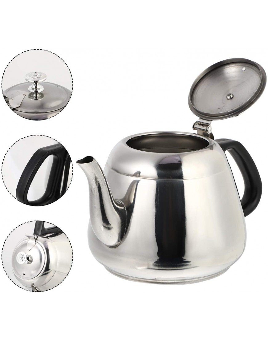DOITOOL Stainless Steel Tea Kettle Gas Stove Water Kettle Stovetop Tea Pots Stovetop Water Pot Kitchen Tea Pots with Heat Resistant Handle