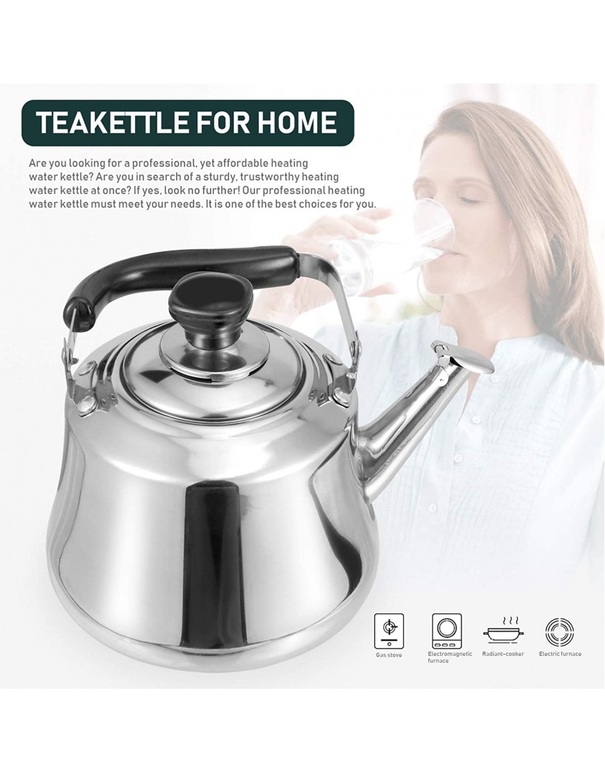 DOITOOL Whistling Kettle Stainless Steel Tea Kettle 1L with Filter Screen Pour Over Coffee Kettle Stovetop Teapot for Home Office Kitchen