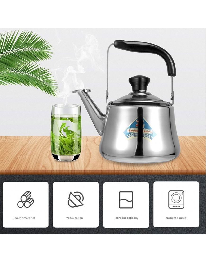 DOITOOL Whistling Kettle Stainless Steel Tea Kettle 1L with Filter Screen Pour Over Coffee Kettle Stovetop Teapot for Home Office Kitchen