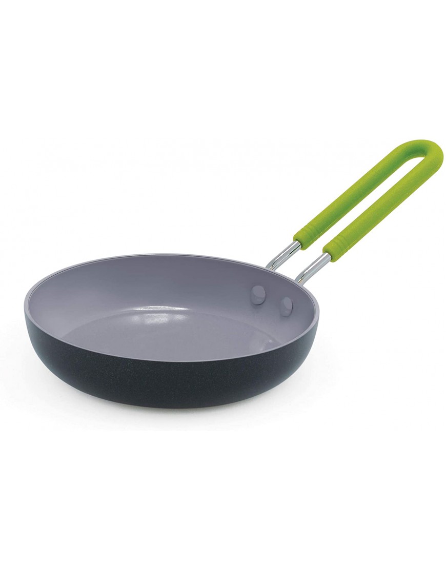 GreenPan Mini Healthy Ceramic Nonstick 5" Square Egg Pan PFAS-Free Dishwasher Safe Stay Cool Handle Black