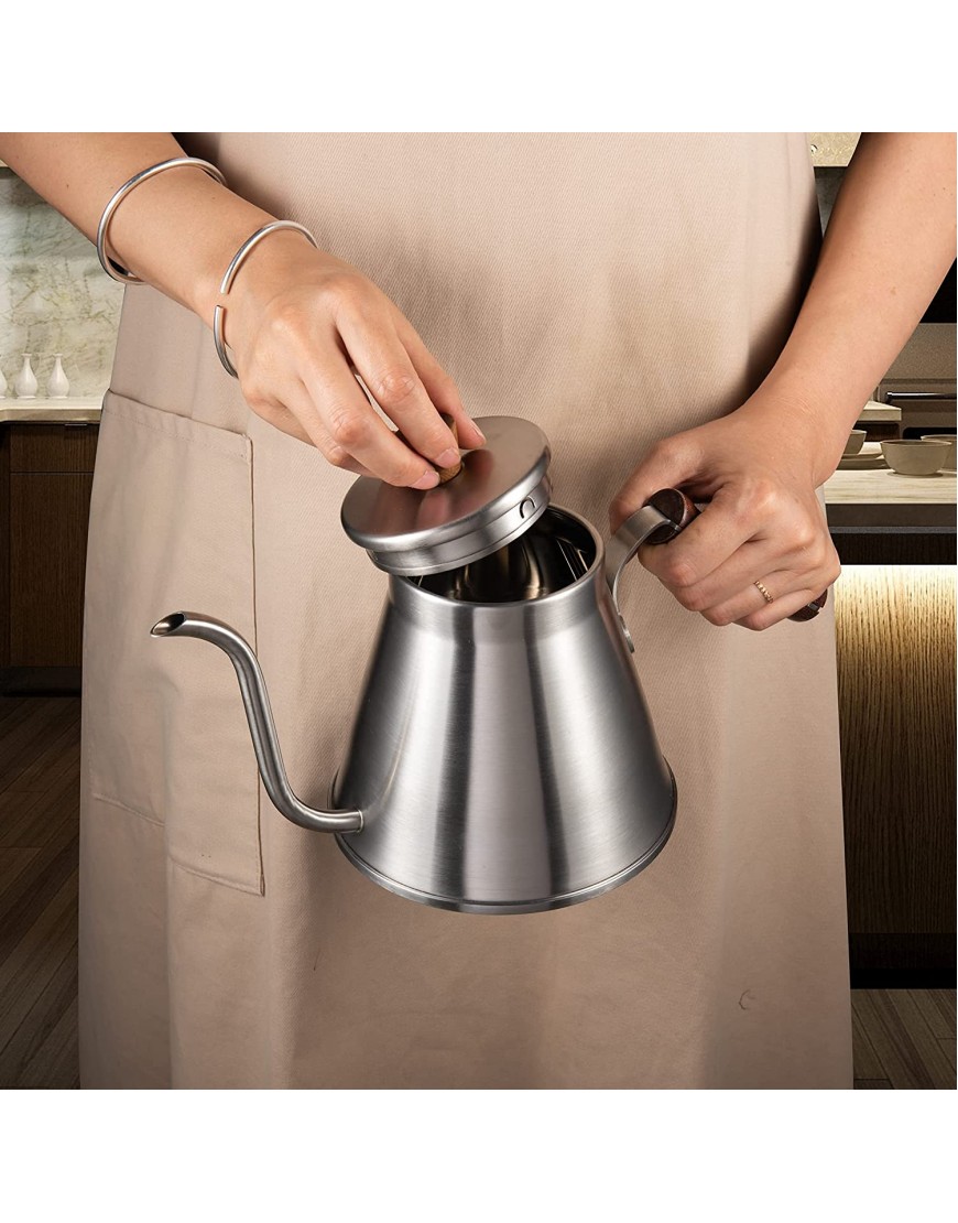IMEEA Stovetop Coffee Kettle SUS304 Stainless Steel Pour Over Coffee Kettle Teapot Gooseneck Kettle for Gas Electric Induction Stove 40oz 1.2L