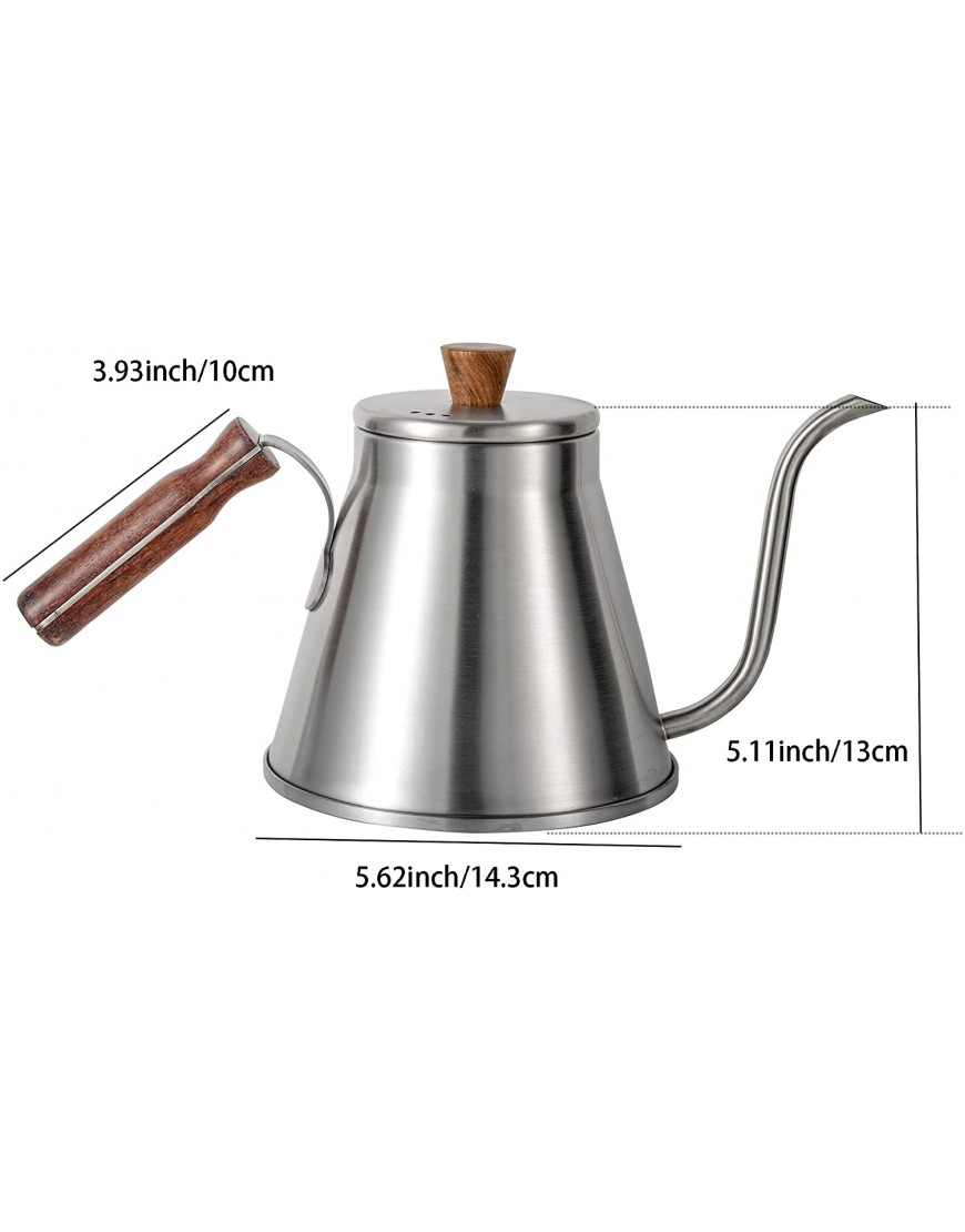 IMEEA Stovetop Coffee Kettle SUS304 Stainless Steel Pour Over Coffee Kettle Teapot Gooseneck Kettle for Gas Electric Induction Stove 40oz 1.2L
