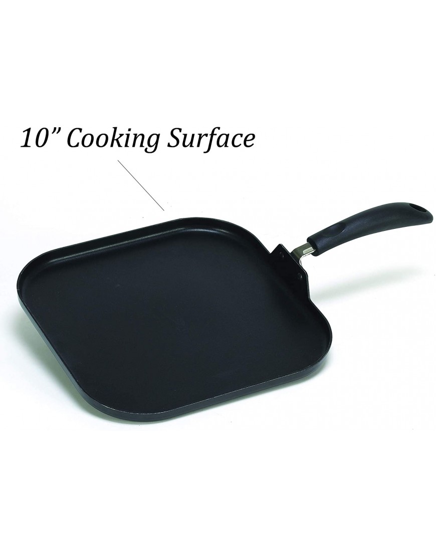 IMUSA USA 10.5" Nonstick Premier Square Griddle Pan with Handle