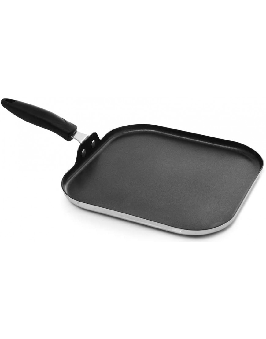 IMUSA USA 11" Nonstick Square Griddle with Bakelite Handles 11 Inch Black