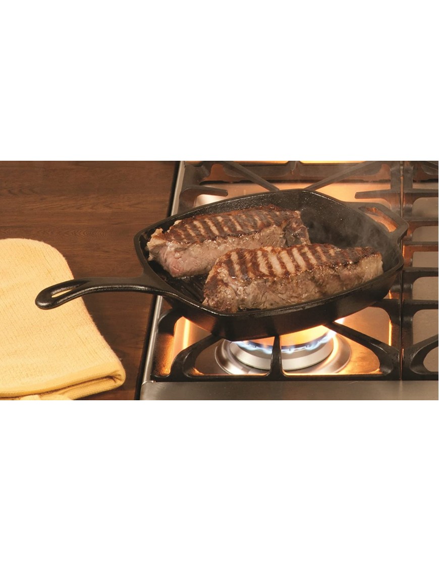 Lodge Cast Iron Grill Pan Square 10.5 Inch